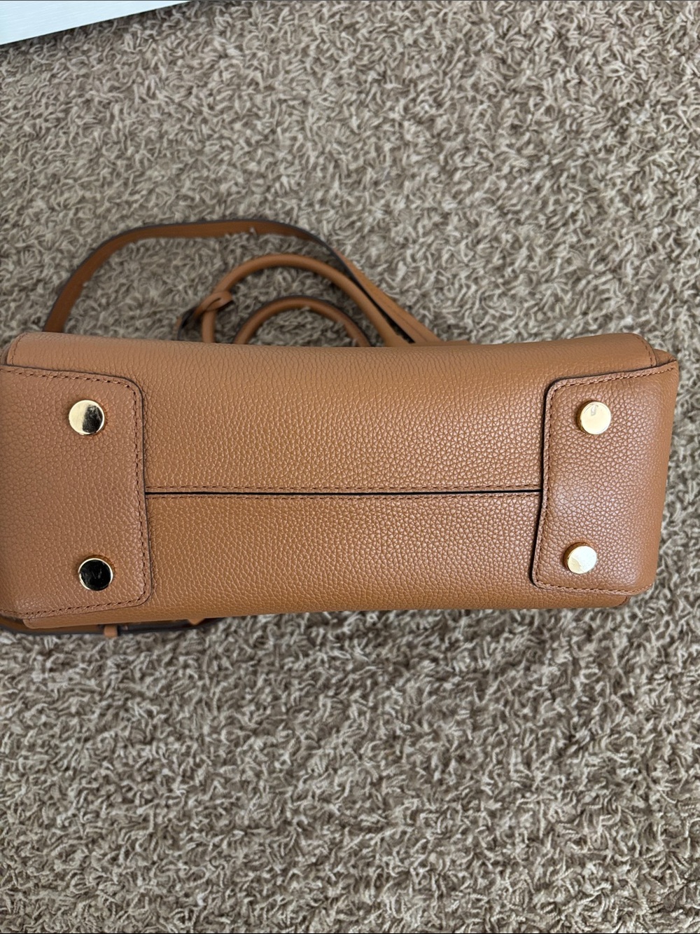 Michael Kors Brown Pebbled Leather Satchel with Gold Hardware - Picture 6 of 7